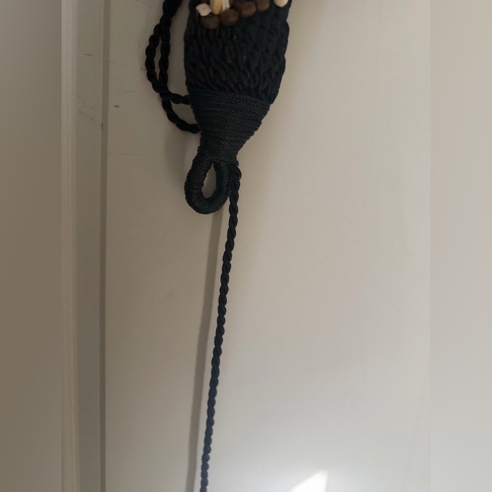 Black and Brown Beaded Shell Belt witchycore seacore boho - Picture 5 of 5